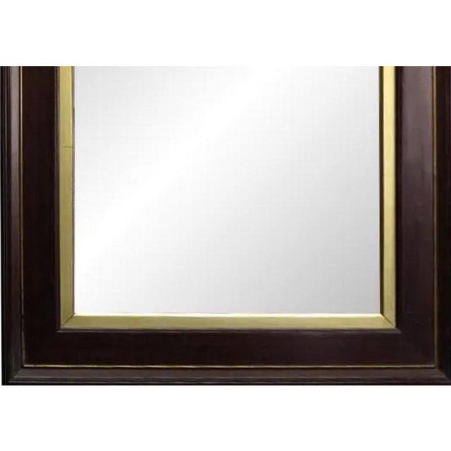 Late 19th Century Antique 19th Century Victorian Walnut Deep-Well Wall Mirror With Lemon-Gilt Liner For Sale - Image 5 of 11