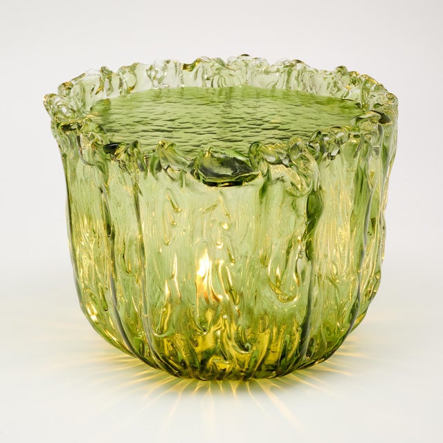 Naoto Fukasawa Naoto Fukasawa Green Glass Side Table For Sale - Image 4 of 10
