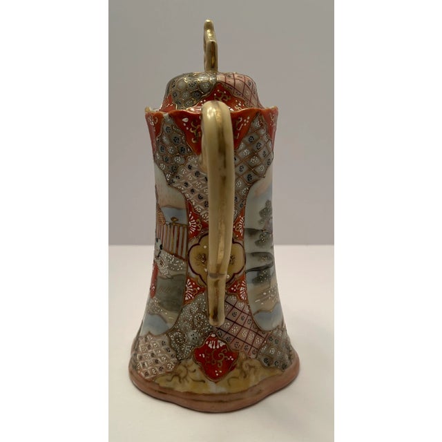 Japanese Mid 19th Century Vintage Japanese Hand Painted “Kutani” Chocolate Pot For Sale - Image 3 of 12