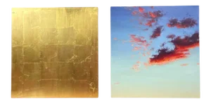 Jim Thalassoudis (Australian, B. 1962) "Evening Sky #3" Diptych, Signed (Oil on Canvas/Board)