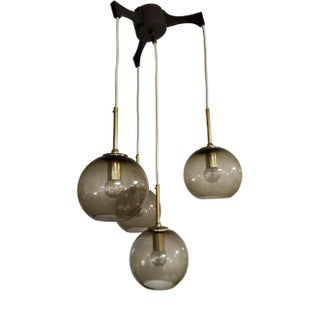 Vintage Cascade Hanging Lamp in Brass, 1970s For Sale