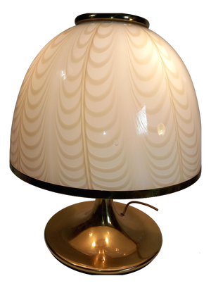 Large Murano Glass Table Lamp by F. Fabbian for Mazzega, 1960s