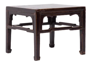 Chinese Lacquered Fang Deng Side Table, c. 1900