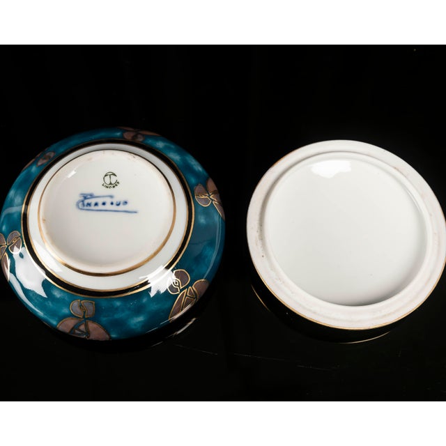 Art Deco Porcelain Jewelry Box Signed Camille Tharaud for Limoges, France, 1930s, in Very Good conditions. Designed 1920...