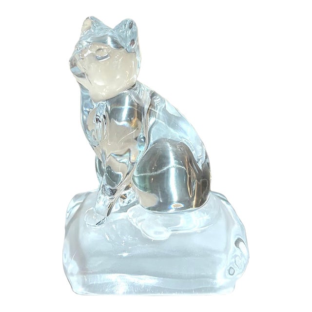 Glass Cat Figurine / Sculpture For Sale