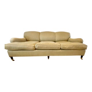 2000s George Smith English Roll Arm Sofa For Sale