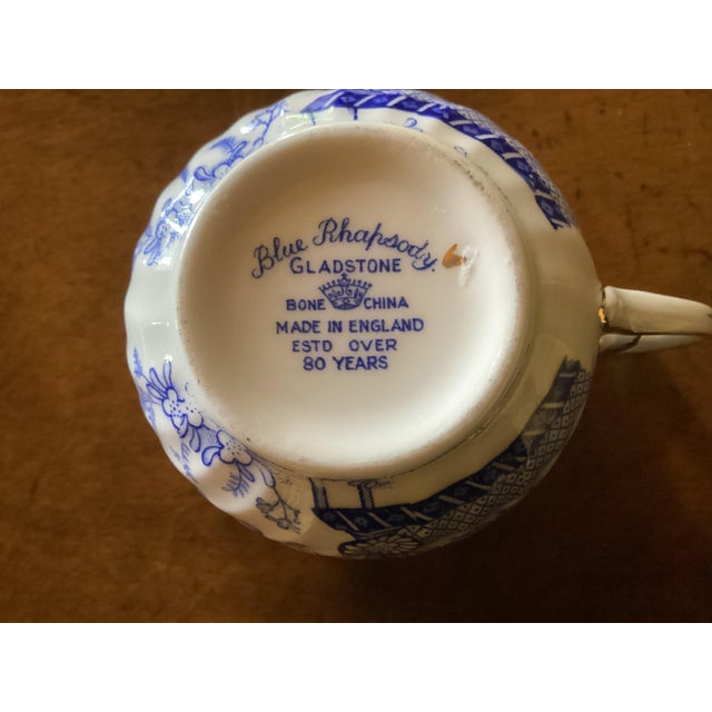 Ceramic 1950s Gladstone Rhapsody Blue and White Tea Service - 20 pcs For Sale - Image 7 of 7