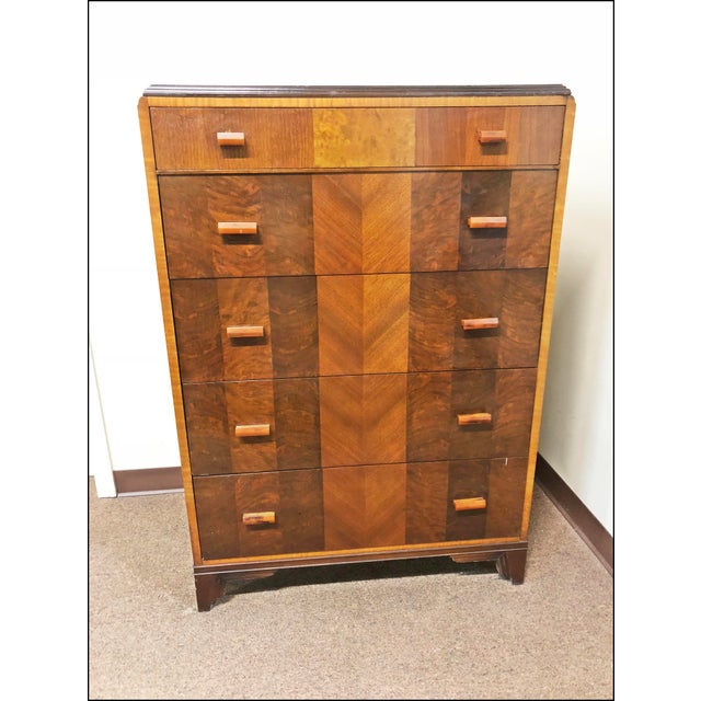 40s Art Deco 5 Drawer Dresser with Butterscotch Bakelite Handles Chairish