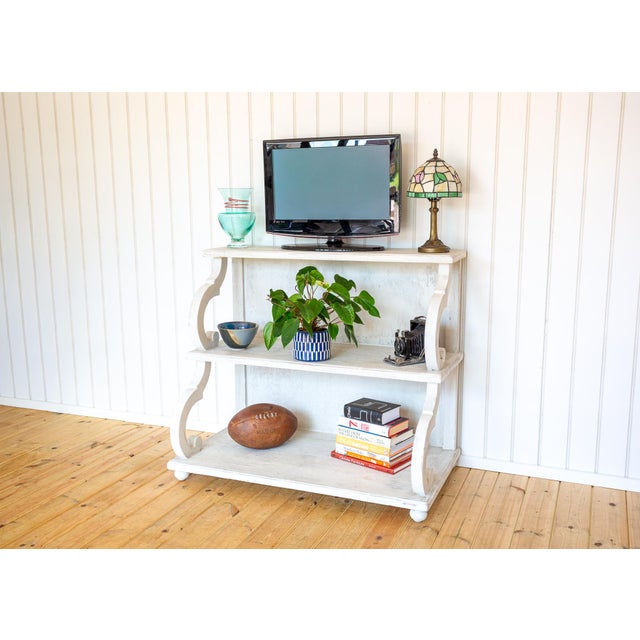 20th Century Regency French White Waterfall Shelving Unit, 1930s For Sale - Image 18 of 18