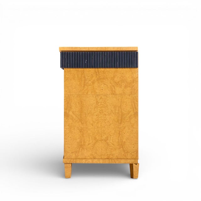 Late 20th Century Baker Furniture Biedermeier Style Burlwood Lowboy Dresser For Sale - Image 5 of 8