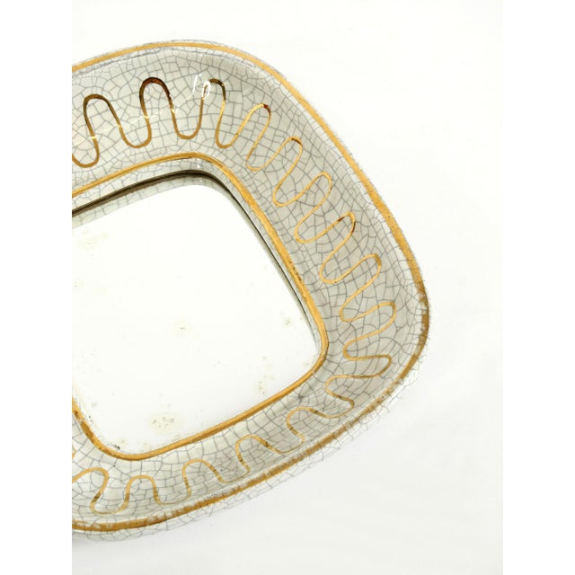 Glass Art Deco Ceramic Mirror by Gmundner Keramik, Austria, 1920s For Sale - Image 7 of 14