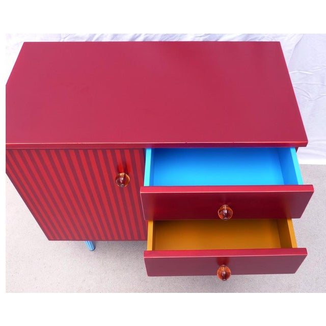 Vintage Cabinet 1 Door 4 Drawers, 1950s For Sale - Image 3 of 10