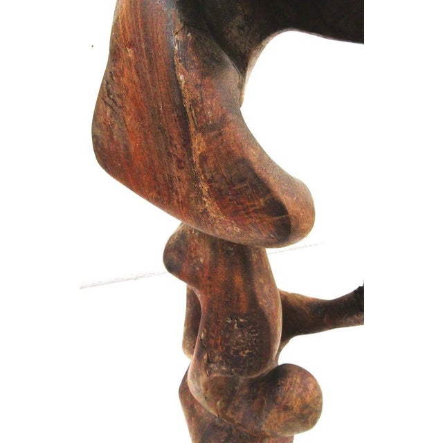 1950s Mid-Century Modern Organic Biomorphic Figurative Burl Wood Carving Sculpture For Sale - Image 10 of 18