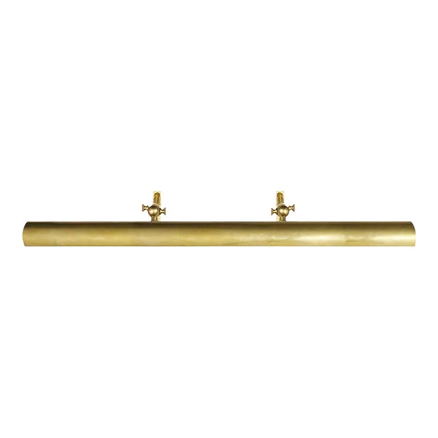 Chapman & Myers for Visual Comfort Signature Frame Makers 30" Picture Light in Hand-Rubbed Antique Brass For Sale