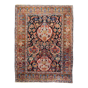 Antique Persian Heriz Serapi Rug 4'10" X 6’5"