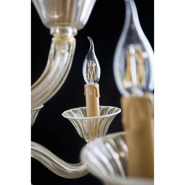 Venetian Glass Chandelier with Twelve Arms For Sale - Image 6 of 6