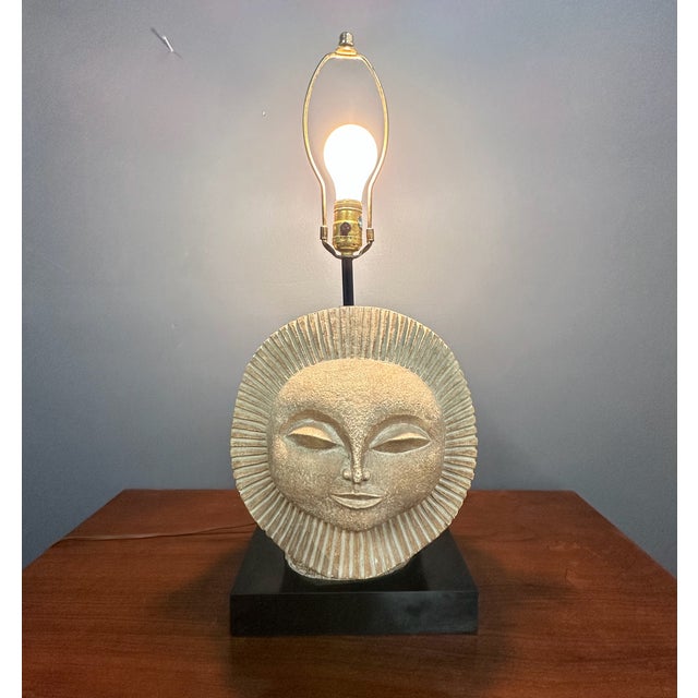 Mid-Century Modern Sun Face Table Lamp by Paul Bellardo by Austin Products Inc. For Sale In Philadelphia - Image 6 of 7