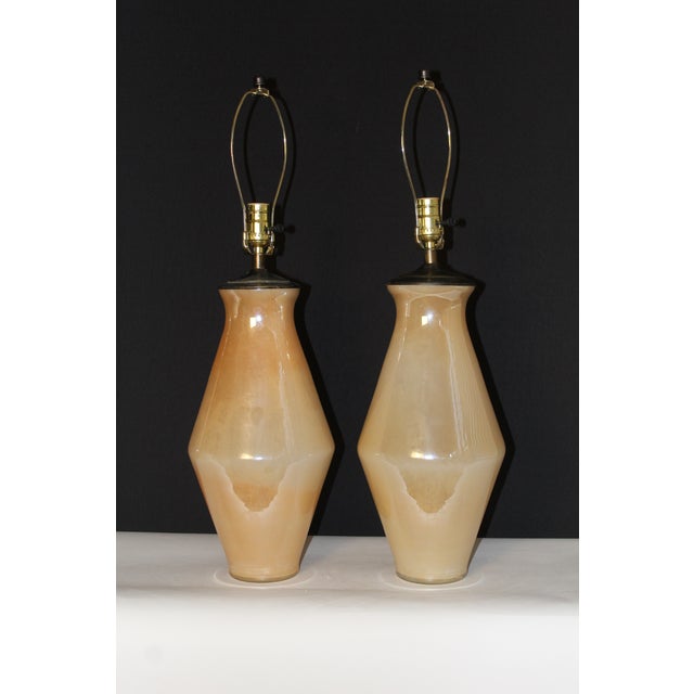 Amber Mid 20th Century Bavier and Toso Style Murano For Sale - Image 8 of 11