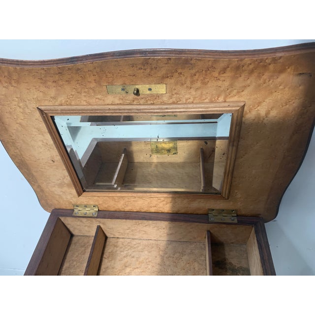 Napoleon III Style Walnut Marquetry Worktable, 20th Century For Sale - Image 10 of 11