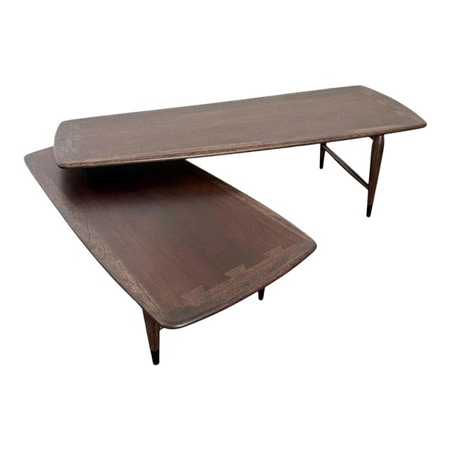 Mid-Century Modern Switchblade Coffee Table by Andre Bus for Lane Acclaim For Sale
