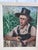 Mid 20th Century Early 20th Century American Oil Painting of a Farmer Waiting in a Corn Field. For Sale - Image 5 of 12