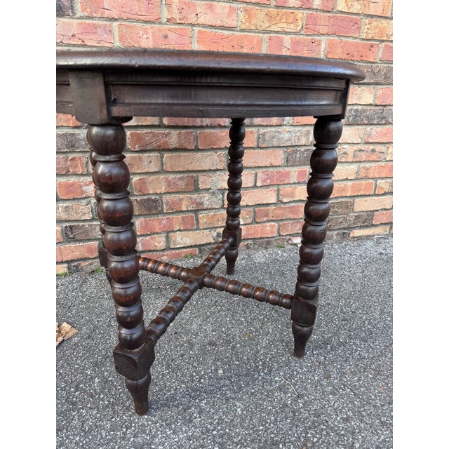 Antique English Bobbin Twist Side Table For Sale - Image 10 of 10