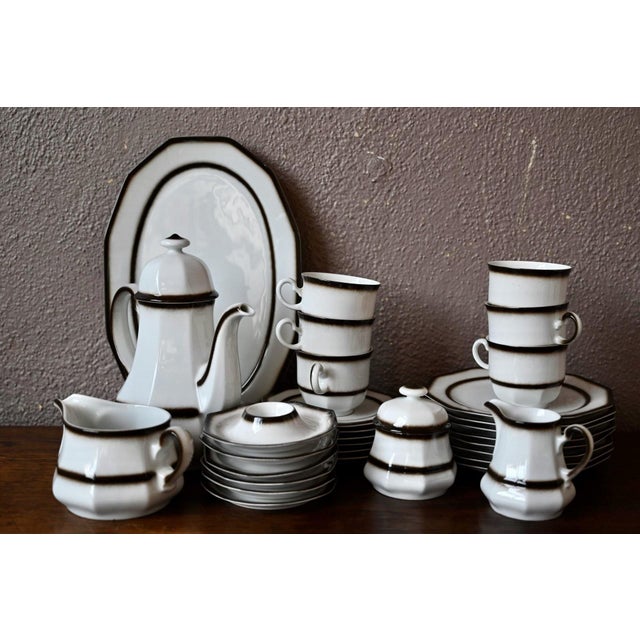 White Bohemian Porcelain Breakfast Tea Set from Winterling Bavaria, 1960s, Set of 21 For Sale - Image 8 of 8