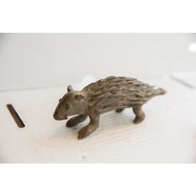 Late 20th Century Vintage African Porcupine Sculpture For Sale - Image 5 of 9