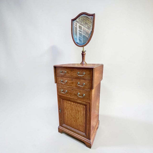 Edwardian Mahogany Dressing Chest with Adjustable Shield Mirror, 1890s For Sale - Image 6 of 12