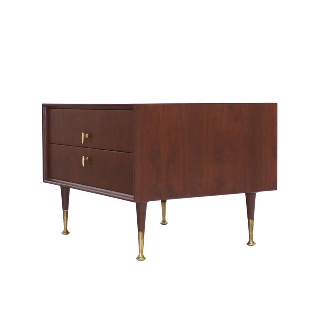 Edmond J. Spence Large Square Two Drawer Cabinet End Table Nightstand Stand For Sale - Image 6 of 8
