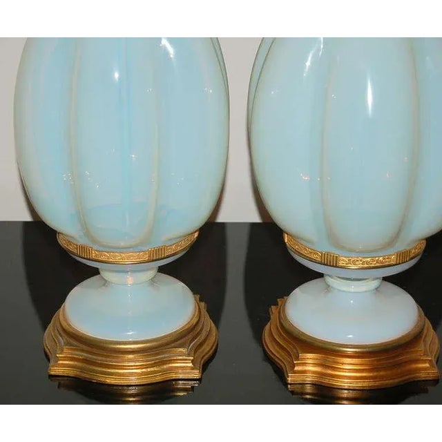 1960s Asian Marbro Murano White Opaline Glass Lamps - Pair For Sale In Atlanta - Image 6 of 11