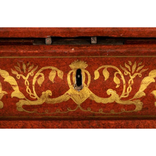 Mid 19th Century Impressive Biedermeier Continental Faux Bois Painted Pine Cylinder Secretary Bookcase For Sale - Image 10 of 12