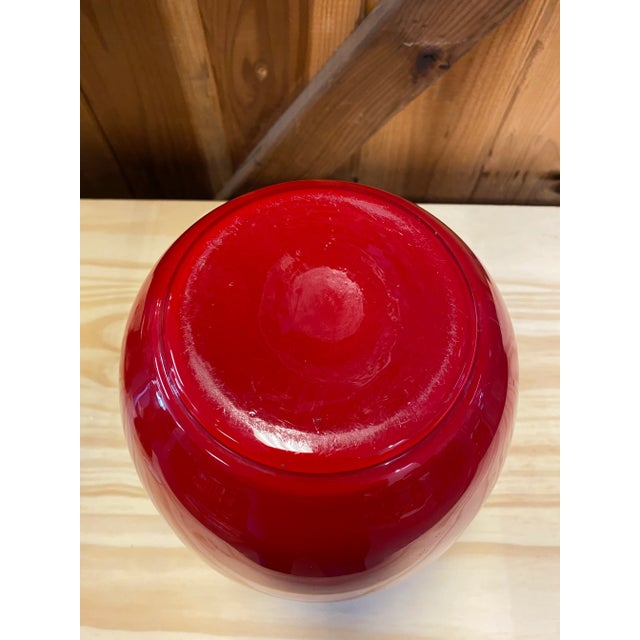 1960's Opalina Fiorentina Red Glass Vase, Made in Italy For Sale In San Francisco - Image 6 of 11