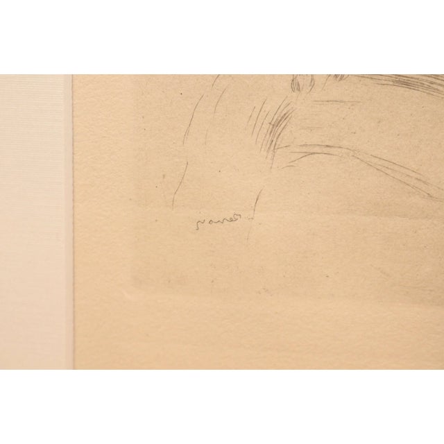 Printmaking Materials Pierre-Auguste Renoir Original Framed Berthe Morisot Portrait Etching 1924 For Sale - Image 7 of 17