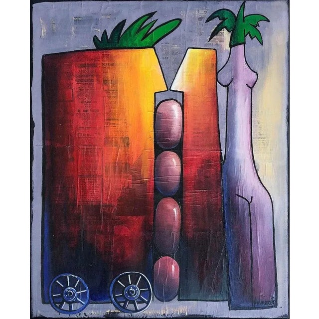 Abstract Mixed Media Painting, Juan Navarette For Sale In Miami - Image 6 of 10