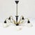 Mid-Century Chandelier in Brass and Opaline Glass, 1960s For Sale - Image 6 of 6