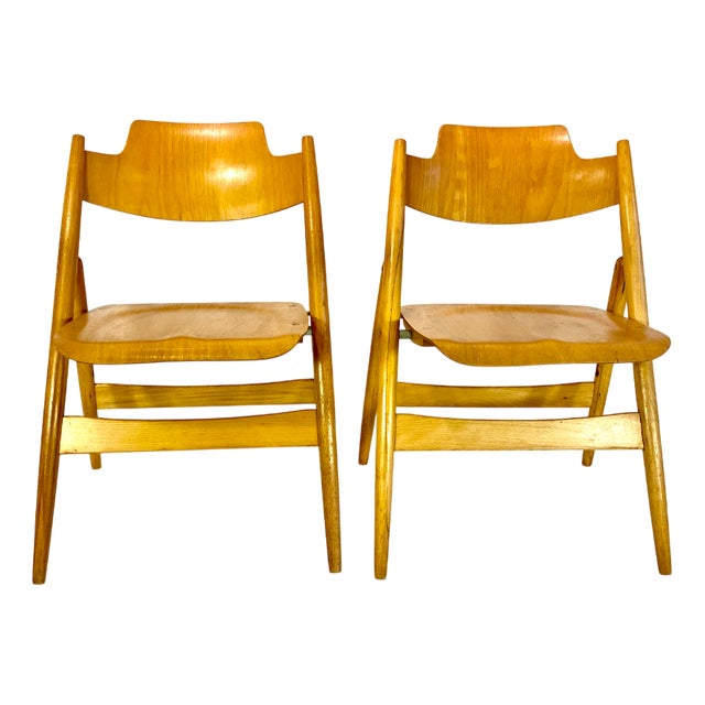 SE 18 Folding Chairs by Egon Eiermann for Wilde+Spieth, 1970s, Set of 2 For Sale