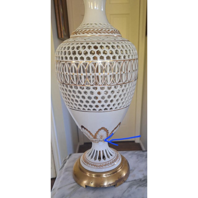 Vintage Lenox Style Lamps - A Pair For Sale - Image 10 of 12
