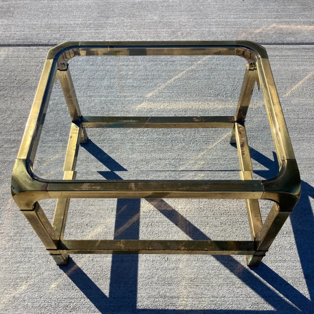 Brass Waterfall End Table From Mastercraft For Sale - Image 11 of 13