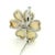 1970s Vintage Italian 18k White Gold Mother-of-Pearl Diamond Flower Brooch, 1970s For Sale - Image 5 of 16