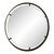 Modern Black Iron Round Floating Wall Mirror For Sale