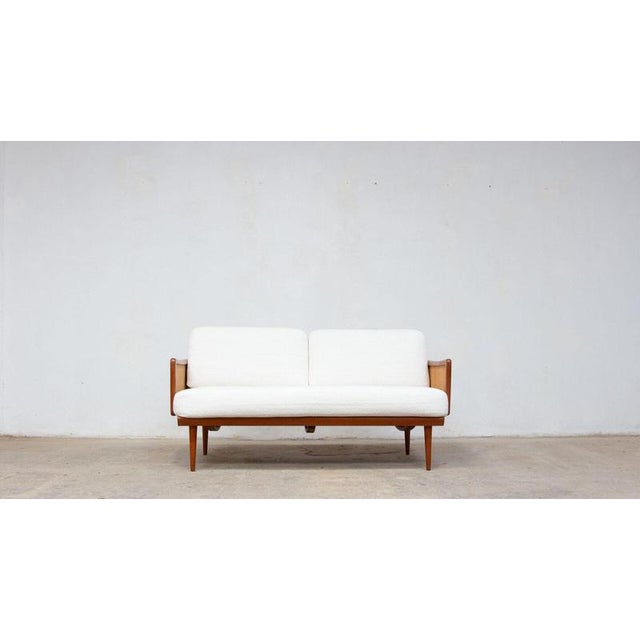 Danish daybed model fd 451 by peter hvidt and orla mølgaard nielsen france and søn, 1956. The upholstery has recently been...