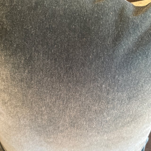 Custom Design Blue Velvet Pillows, Set of Three For Sale - Image 11 of 12