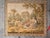 Pretty vintage Aubusson style tapestry with beautiful gallant design at beach with beautiful colors, woven with wool and...