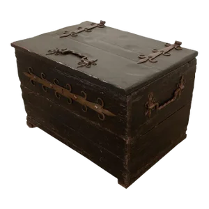 Early 19th Century English Iron Bound Coffer