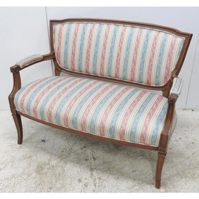 French French Cherry Shieldback Loveseat For Sale - Image 3 of 8