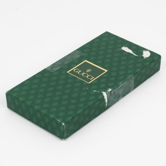 Gucci Barware Gold Plated and Enamel Cocktail Glass Makers in Box, circa 1980 For Sale - Image 15 of 18