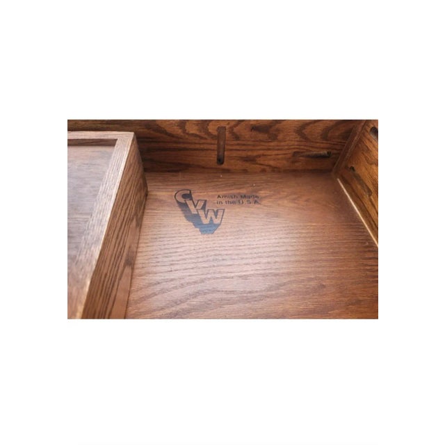 Coffee Country View Amish Handcrafted Arts & Crafts Mission Oak Coffee Table For Sale - Image 8 of 10