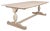 English Bleached Oak Trestle Table For Sale