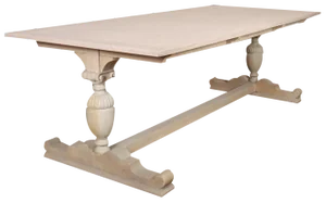 English Bleached Oak Trestle Table